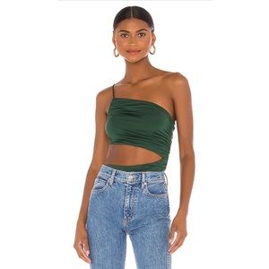 Superdown Veronica cut out bodysuit forest green S